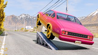 Satisfying Rollover Crashes 63 – BeamNG Drive  CrashBoomPunk [upl. by Euqnom]