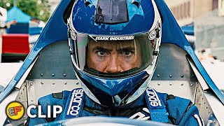 Tony Stark at the Monaco Grand Prix Race Scene  Iron Man 2 2010 Movie Clip HD 4K [upl. by Ylahtan]