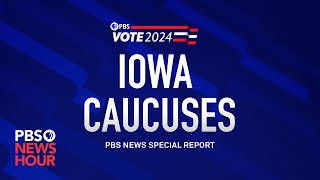 WATCH LIVE 2024 Iowa Republican caucuses  PBS NewsHour special coverage [upl. by Theodore961]