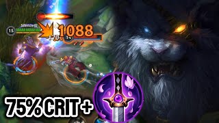 RENGAR AWFUL START 33 TO 154 MVP COMEBACK 75 CRIT  YOUMUUS ITS OP [upl. by Einnal94]