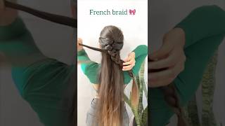 Hack for french braid easy braiding hairdo hairstyle [upl. by Nyvlem852]