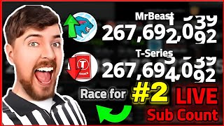 Live Subcribe Counting MrBeast Vs TSeries 2  live comparison livestream [upl. by Lattonia537]