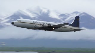 Vintage Everts DC6 in action in Alaska  N747CE  2021 [upl. by Swithbert966]