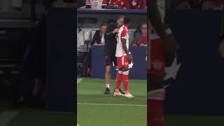 The kit man had to stop Alphonso Davies from going on the pitch with the wrong shirt on 🤣 [upl. by Il537]