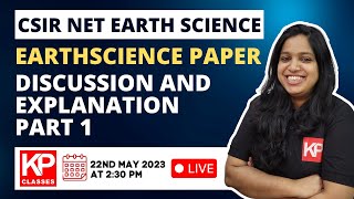 CSIR NET JUNE 2022 EARTH SCIENCE PAPER Discussion and Explanation Part 1 [upl. by Etra]