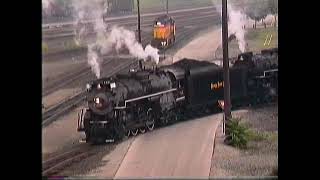 NKP 765 and PM 1225 in Queensgate Yard Cincinnati Ohio August 4 1991 [upl. by Derron]