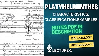 Platyhelminthes Characteristics  Classification  Examples  Notes in description  Zoology [upl. by Noyart]