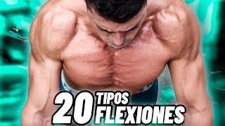 20 TIPOS de FLEXIONES para PECTORALES y BRAZOS  PECHO EN CASA para principiantes e intermedios [upl. by Oni]