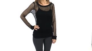 Trina Turk Sporty Mesh Long Sleeve Sweat Shirt  SwimOutletcom [upl. by Philipa]