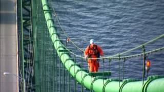 CRAP Mackinac Bridge Cable Light Change [upl. by Lantha]