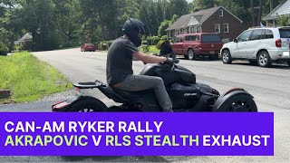 CanAm Ryker Rally Akrapovic v RLS Stealth Exhaust [upl. by Robson]