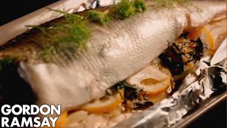 Seabass With Fennel Lemon amp Capers  Gordon Ramsay [upl. by Mohn]