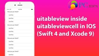 uitableview inside uitableviewcell in ios swift 4 and Xcode 9 [upl. by Earley]