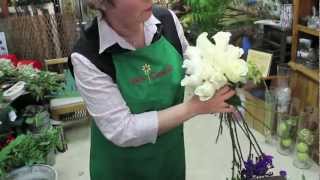 DIY How to make your own wedding bouquet with white amelia roses [upl. by Nibbor]