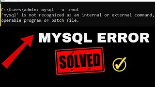 how to solve mysql is not recognized as an internal or external command  mysql error [upl. by Bratton226]