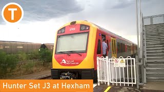 NSW TrainLink  Hunter J Set J3 at Hexham [upl. by Nosidam176]