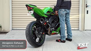 Kawasaki ZX4RR Akrapovic Full Stainless Exhaust Sound [upl. by Eisdnyl]