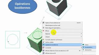 Archicad Outil forme  les opérations booléens [upl. by Ecerahc]