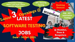 Opening for experience Performance test Engineer in Accenture  Mumbai Pune and Bengaluru job [upl. by Milissa]