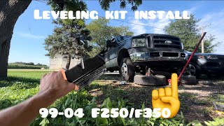 9904 F250 F350 Super Duty Leveling Kit Install [upl. by Lasonde33]