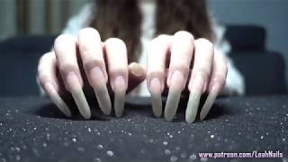 Super long nails by our model Leah tapping and scratching may 2020 [upl. by Dinesh]