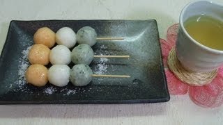 How to make Hanami Dango 花見団子の作り方 [upl. by Navonod]