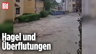 Bisingen Hochwasser nach Unwetter in BadenWürttemberg [upl. by Dani]