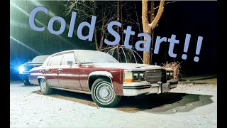 Cadillac Diesel Cold Start [upl. by Adlesirg]