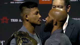 Demetrious Johnson vs Rodtang faceoff via ONE Championship [upl. by Reinald53]