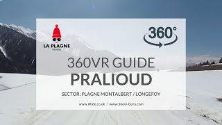 Pralioud piste  La Plagne  MontalbertLongefoy  Full HD360VR [upl. by Sofko610]