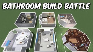 50k BATHROOM BUILD BATTLE IN BLOXBURG [upl. by Federico]