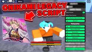 Onikami Legacy Script  Hack GUI  Auto Farm Yen Farm Teleports  MobilePC [upl. by Bentlee834]