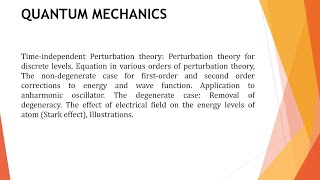 Lecture  5  Perturbation Theory FirstExcited State Stark Effect in Hatom [upl. by Markman]