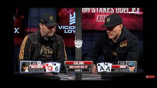 HIGH STAKES DUEL PHIL HELLMUTH BLOWUP VS JASON KOON 16million headsup Q6 VS AA TILT [upl. by Thilda]