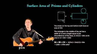 Algebra Man  Surface Area of Prisms and Cylinders [upl. by Aham6]