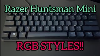 How to change RGB colorsstyles on Razer Huntsman Mini [upl. by Mitch210]