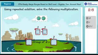 Multiplication as repeated addition 2s  Math Explanation [upl. by Nuhs]