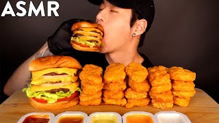 ASMR TRIPLE CHEESEBURGER amp CHICKEN NUGGETS MUKBANG No Talking EATING SOUNDS  Zach Choi ASMR [upl. by Neehar]