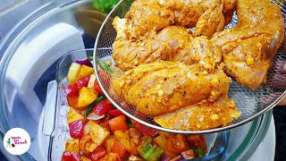 How To Roast Chicken And Vegetables Together In Halogen Oven Air Fryer  Any Oven  Roast Chicken [upl. by Ainerbas756]