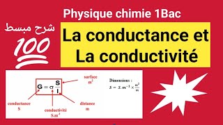 la conductance et la conductivité 1bac science expérimental et science math✅️ الدرس كامل ببساطة👍 [upl. by Pasia]