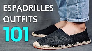 7 Ways To ROCK Espadrilles  Mens Outfit Ideas [upl. by Nirihs]