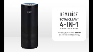 quotFeatures highlightquot HoMedics TotalClean 4in1 Portable Air Purifier [upl. by Alansen]