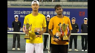 ITF M15 Tianjin Final Mukund Sasikumar vs Wishaya Trongcharoenchaikul  HLs [upl. by Lister433]