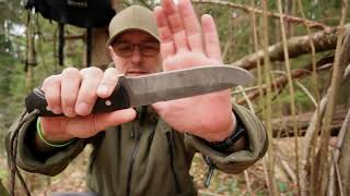 ❗ Outdoor Test Custom Bushcraft Messer❗ Gefährte XL Böhler K390 😮66HRC von Messermacher Simon [upl. by Kcirredal]