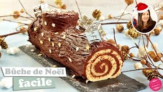 BUCHE de NOEL ROULEE au CHOCOLAT FACILE et RAPIDE [upl. by Durman]