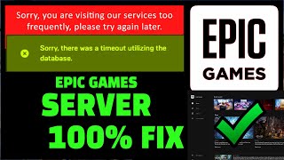 Epic Games You Are Visiting Too Frequently  Epic Games SERVER FIX ✅ [upl. by Ahgiela]