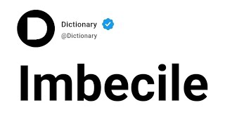 Imbecile Meaning In English [upl. by Dleifniw]