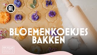 Koekjes bakken met bloemen  HEEL HOLLAND BAKT [upl. by Dara]