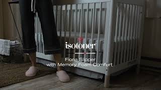 Isotoner Fiona Slipper with Memory Foam Comfort 3 Straight 3ams [upl. by Hukill979]