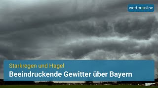 Gewitterfront durchquert Bayern [upl. by Yanahs]